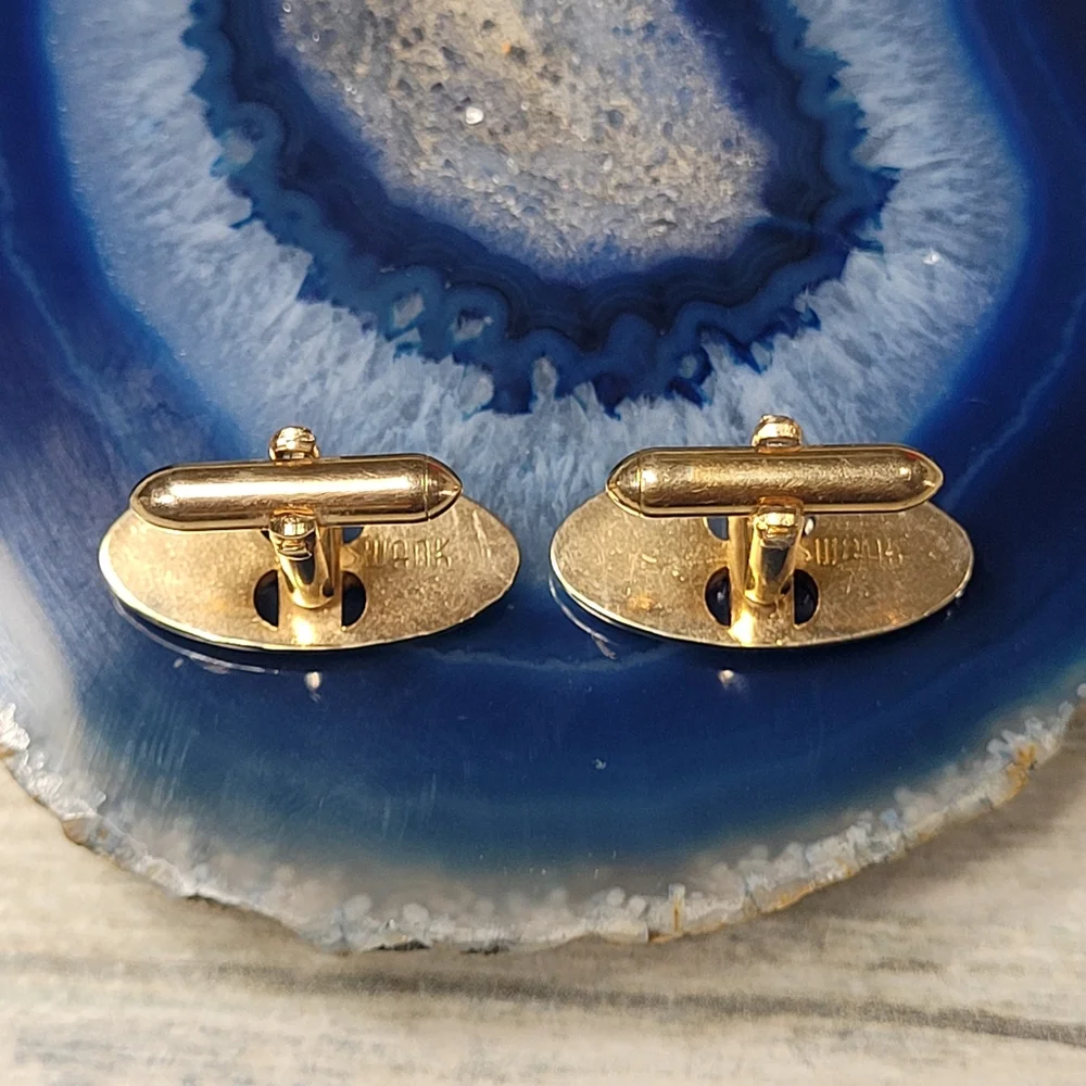 SWANK Gold Cufflinks